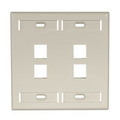 Leviton Number of Gangs: 2 High-Impact Plastic, Ivory 42080-4IP